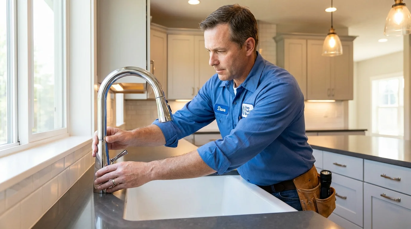 Kitchen faucet installation by Johns Plumbing LLC in San Juan Bautista