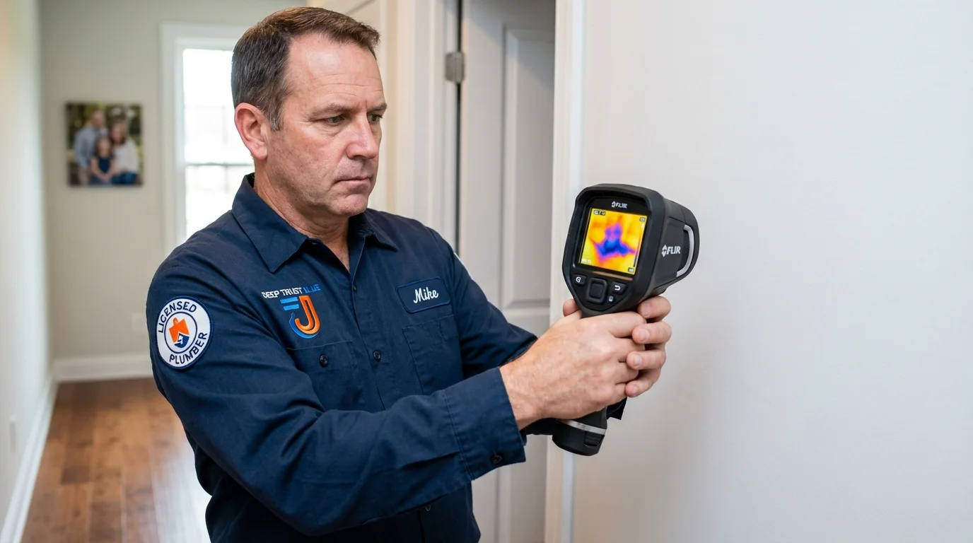 Thermal imaging leak detection by Johns Plumbing LLC in San Juan Bautista